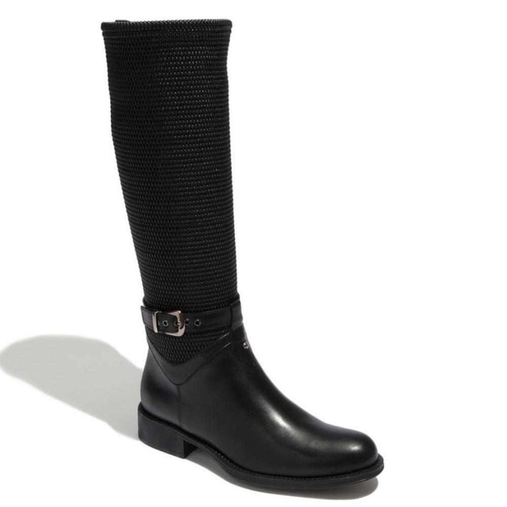 Aquatalia ‘Undy’ Black Riding Boots
